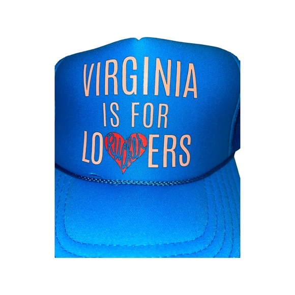 Darius Rucker Trucker Hat: Virginia is For “Rucker” Lovers on Neon Blue Snapback - Picture 3 of 3